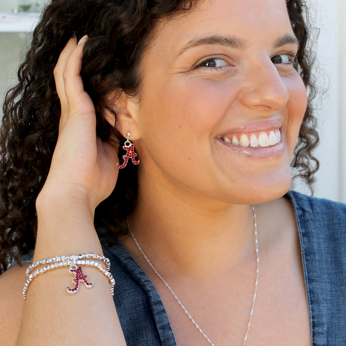 Alabama Crystal Logo Earrings