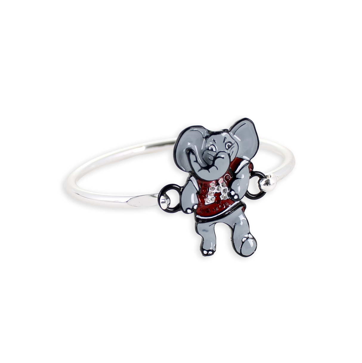 Alabama Crystal Mascot Logo Cuff Bracelet