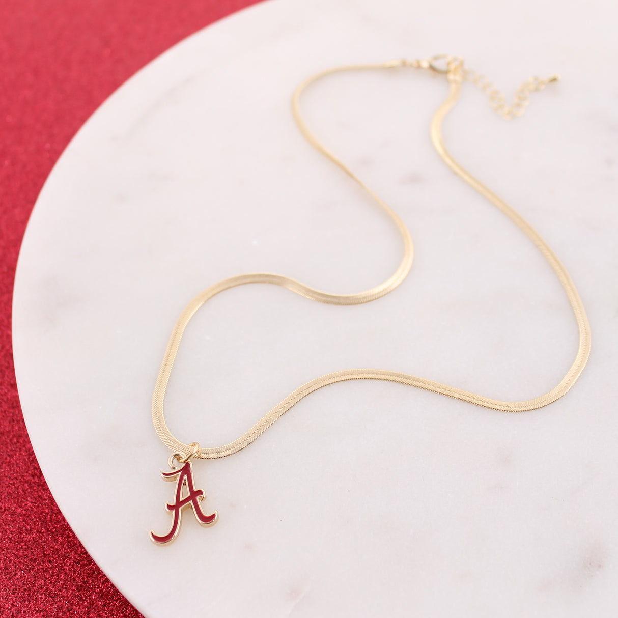 18” Alabama Gold & Enamel Logo Necklace