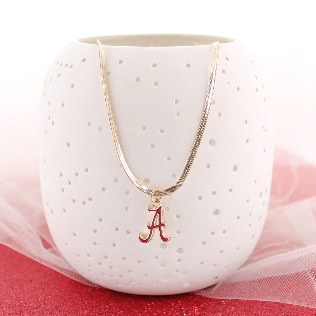 18” Alabama Gold & Enamel Logo Necklace