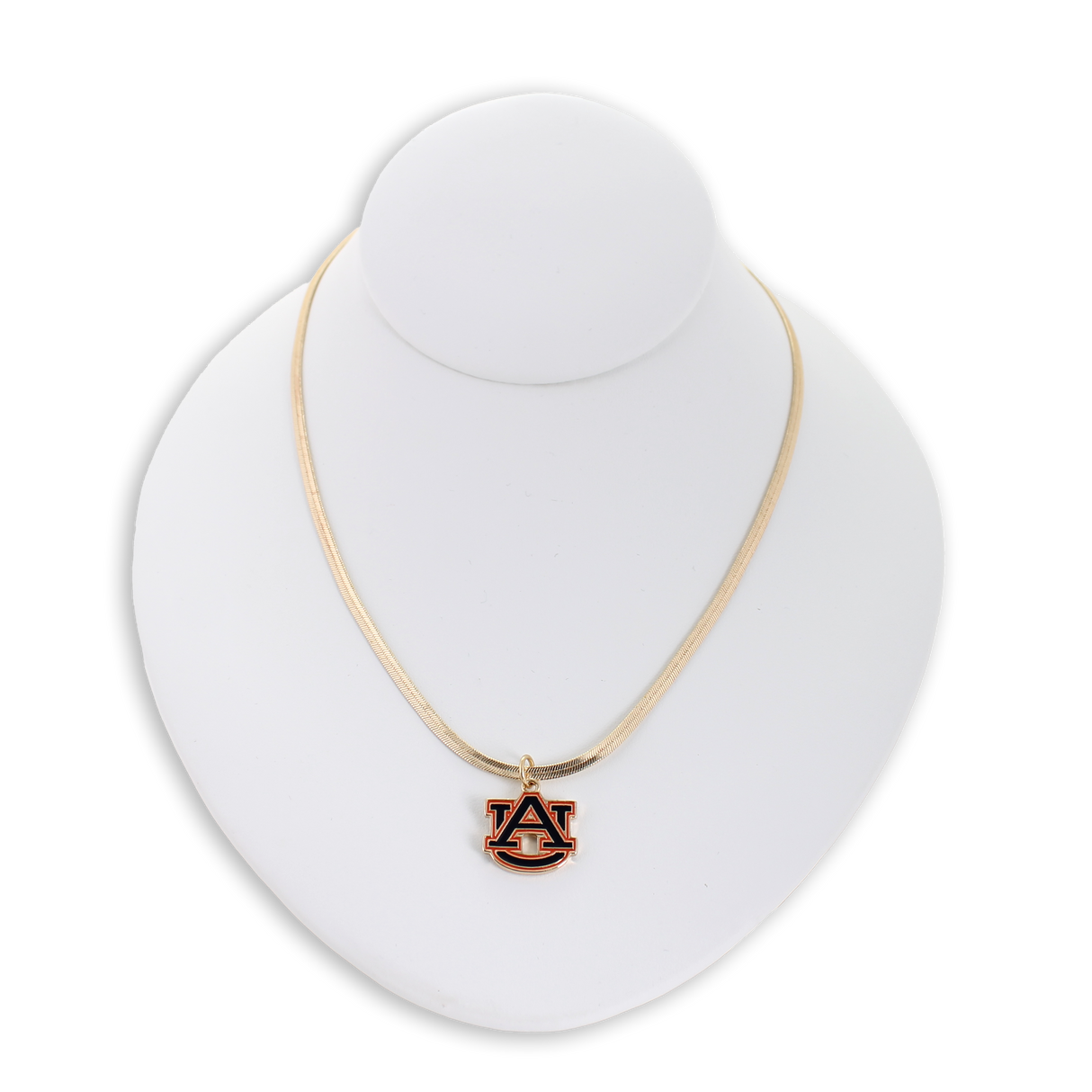 18” Auburn Gold & Enamel Logo Necklace