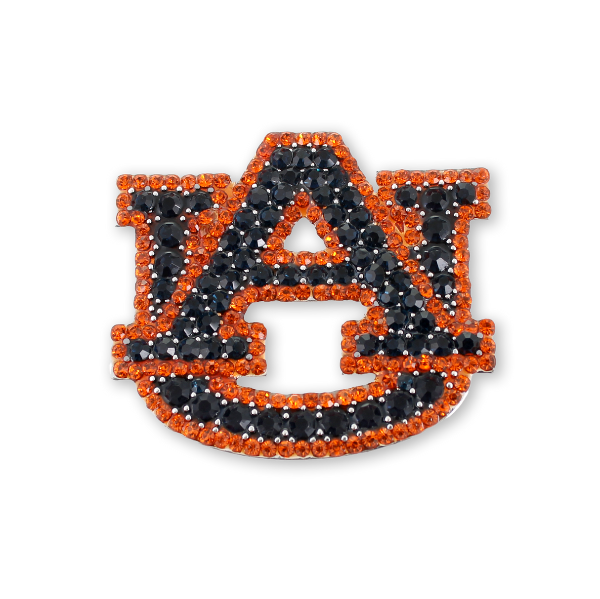 Auburn Crystal Logo Pin
