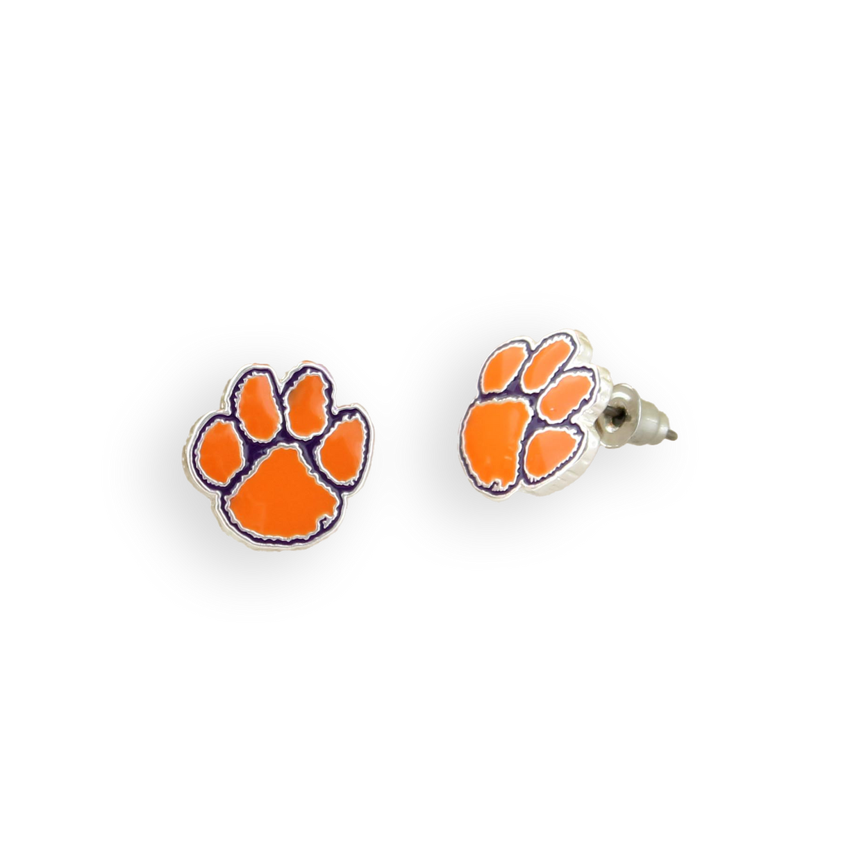 Clemson Enamel Logo Stud Earrings