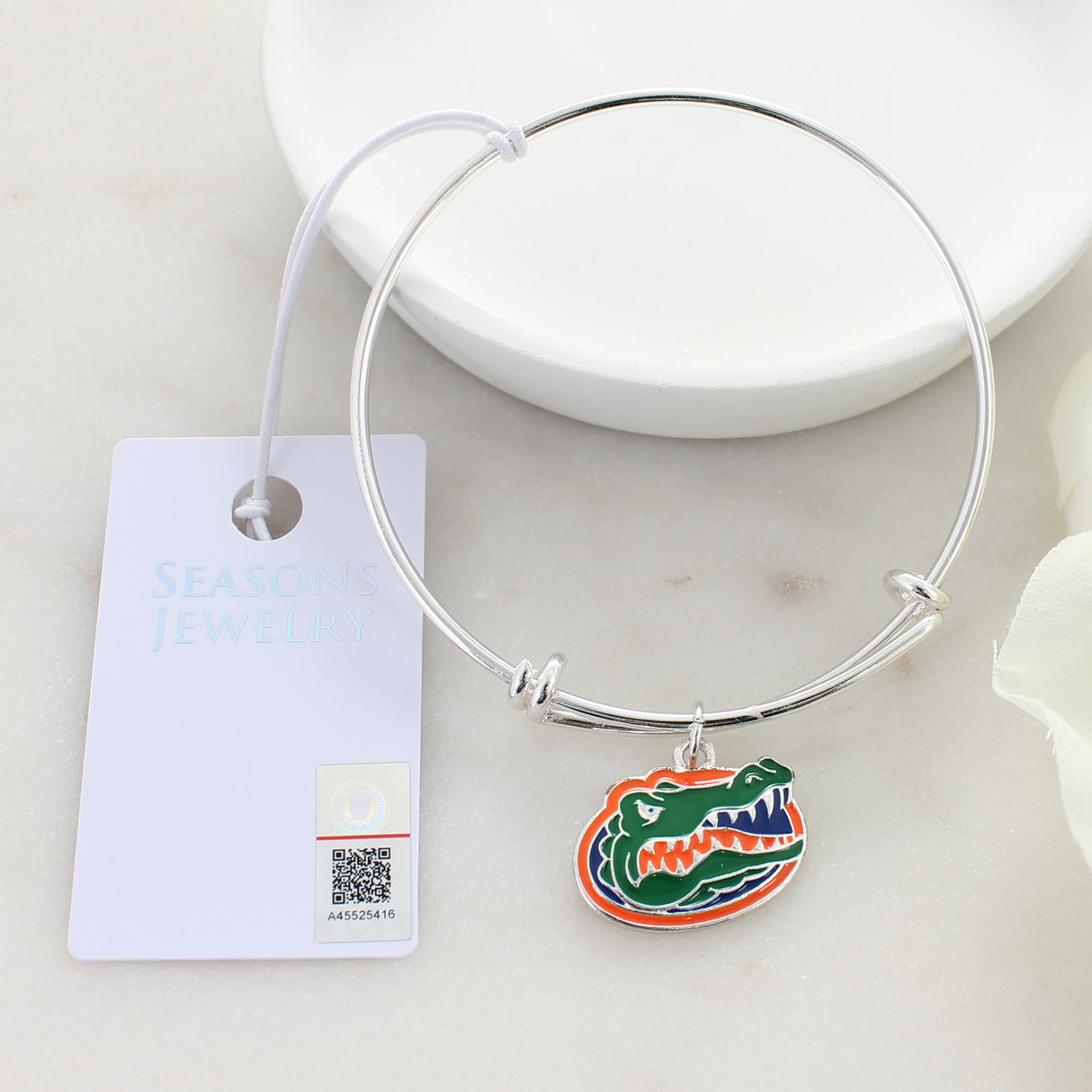 Florida Enamel Logo Wire Bracelet