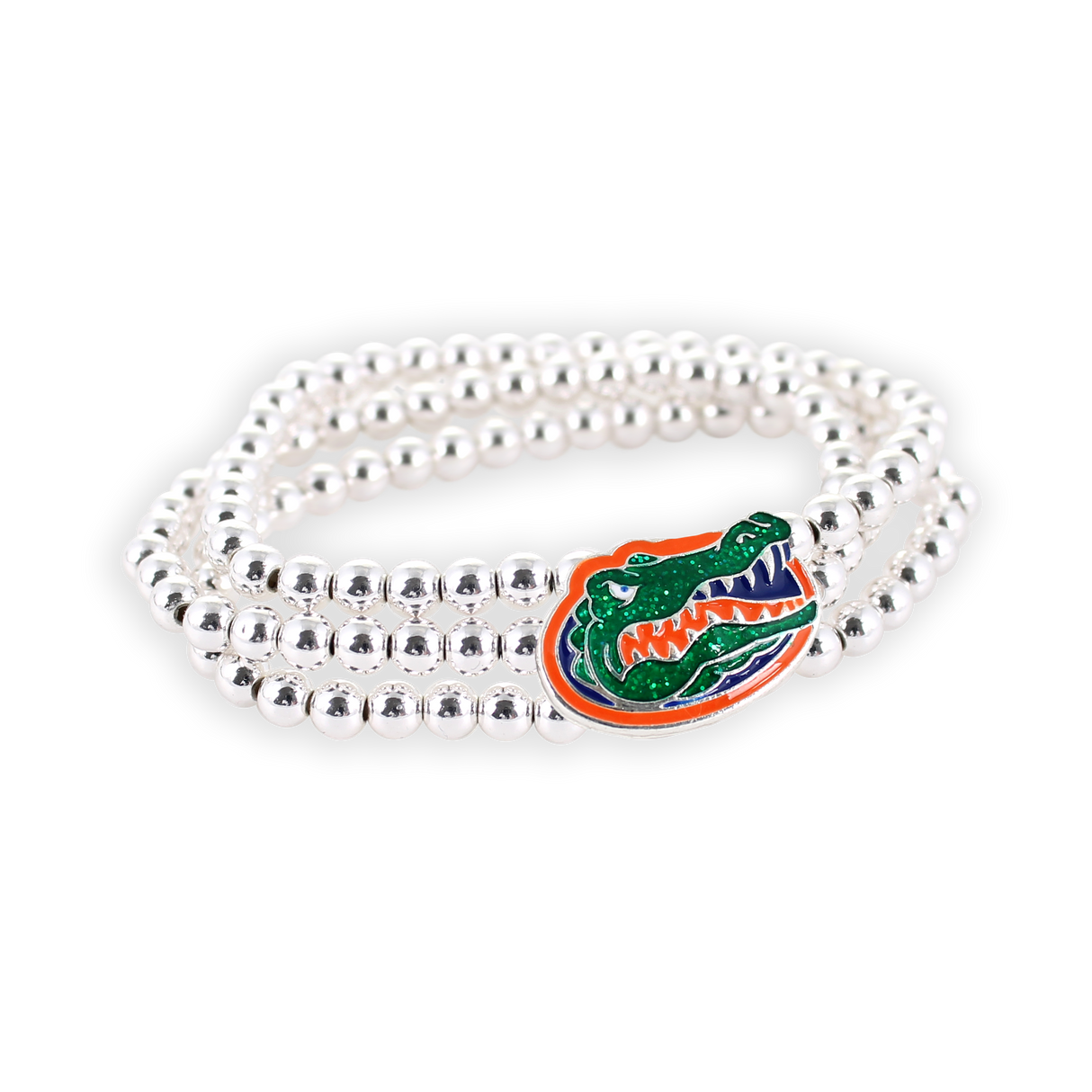 Florida Glitter Enamel Logo Stretch Bracelet Set