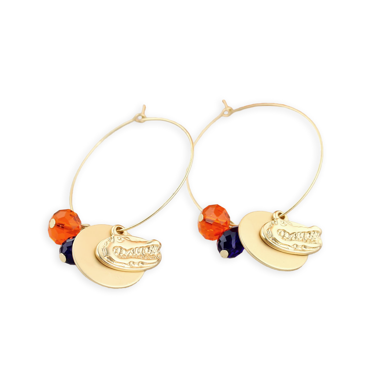 Florida Matte Gold Logo Hoop Earrings