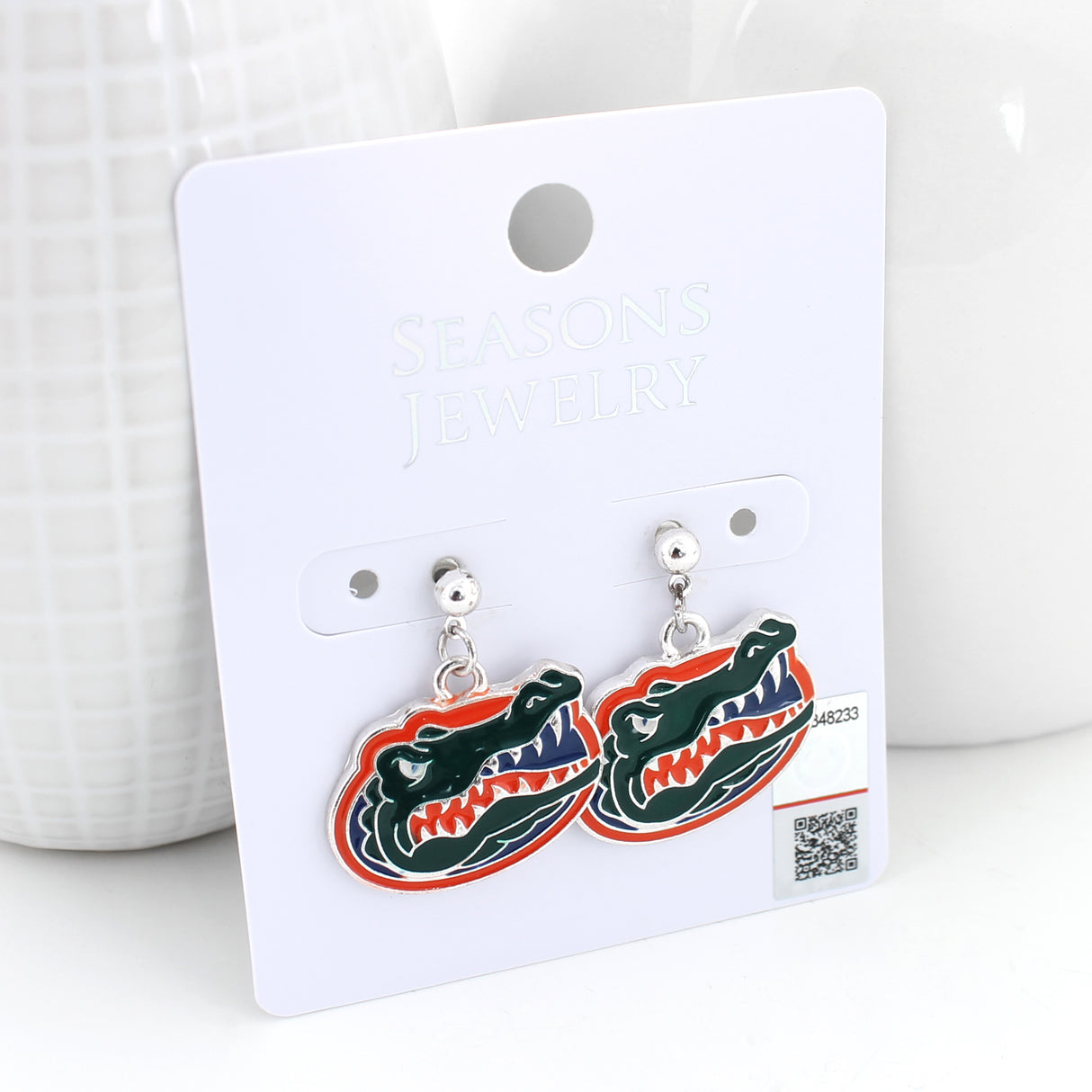 Florida Enamel Logo Earrings