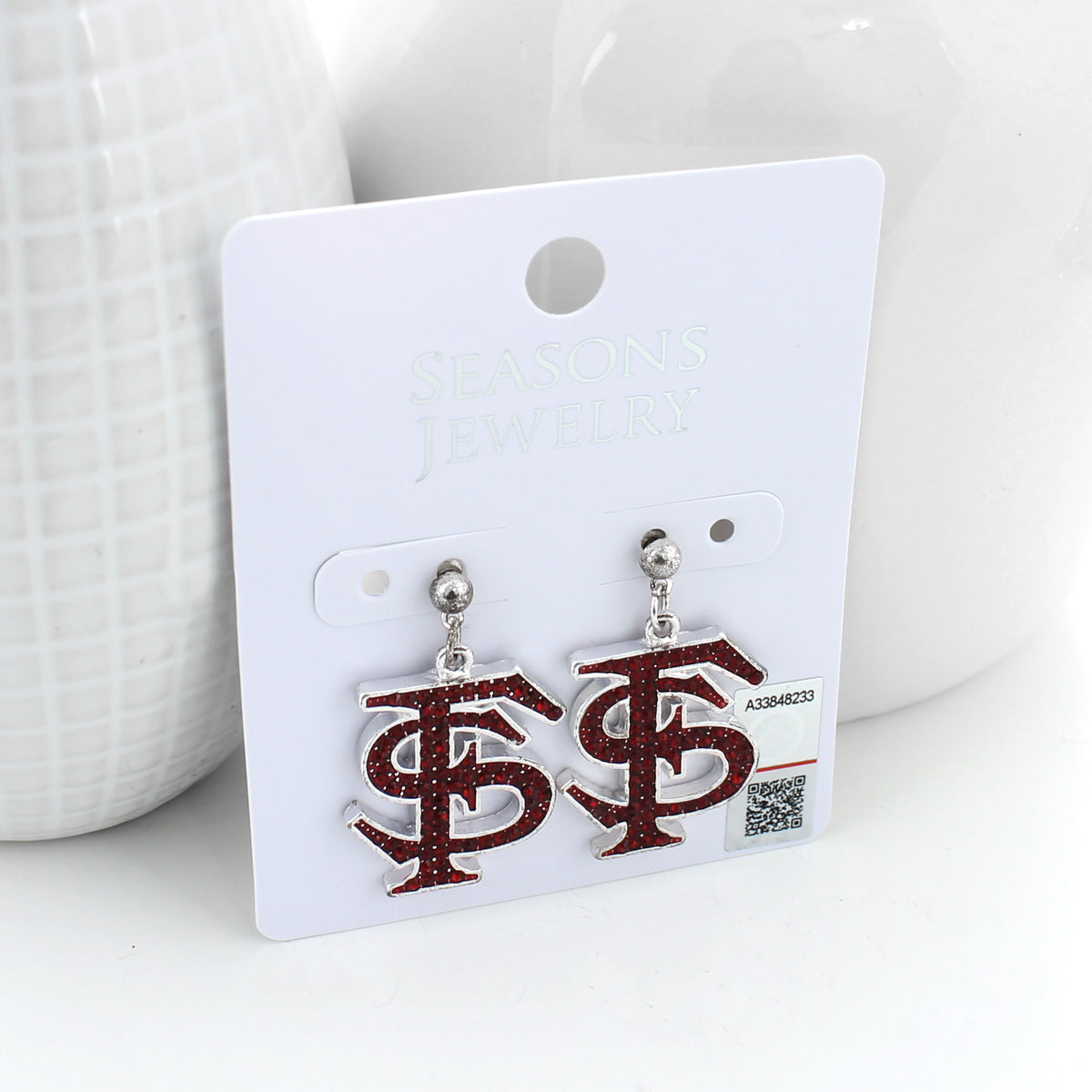 Florida State Crystal Logo Earrings
