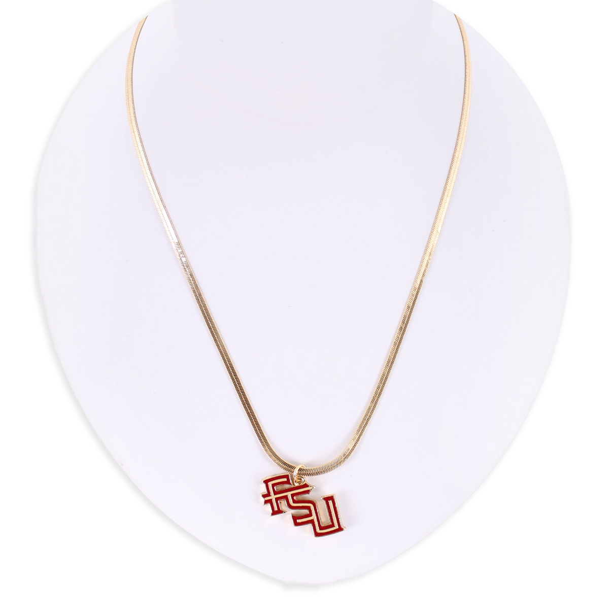 Florida State Gold & Enamel Logo Necklace