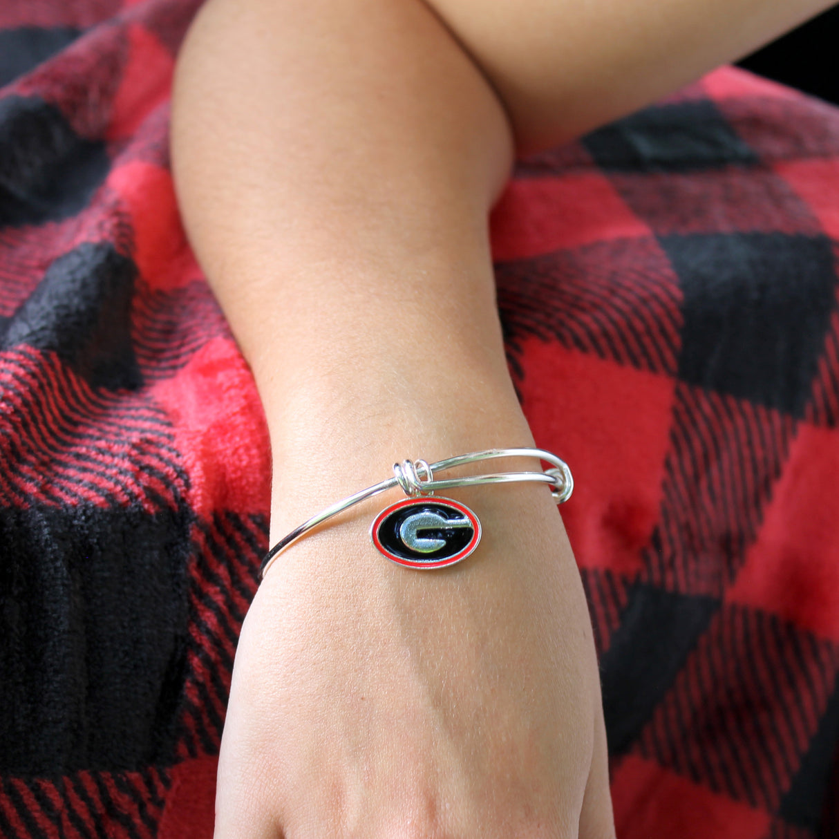 Georgia Enamel Logo Wire Bracelet