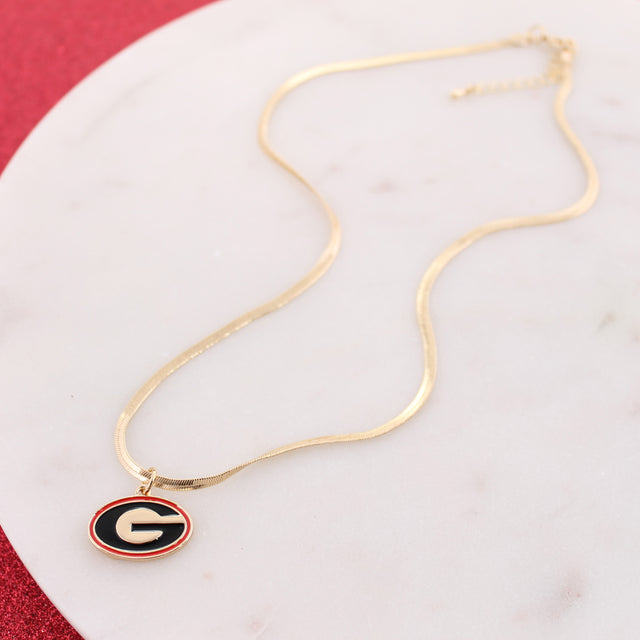 18” Georgia Gold & Enamel Logo Necklace