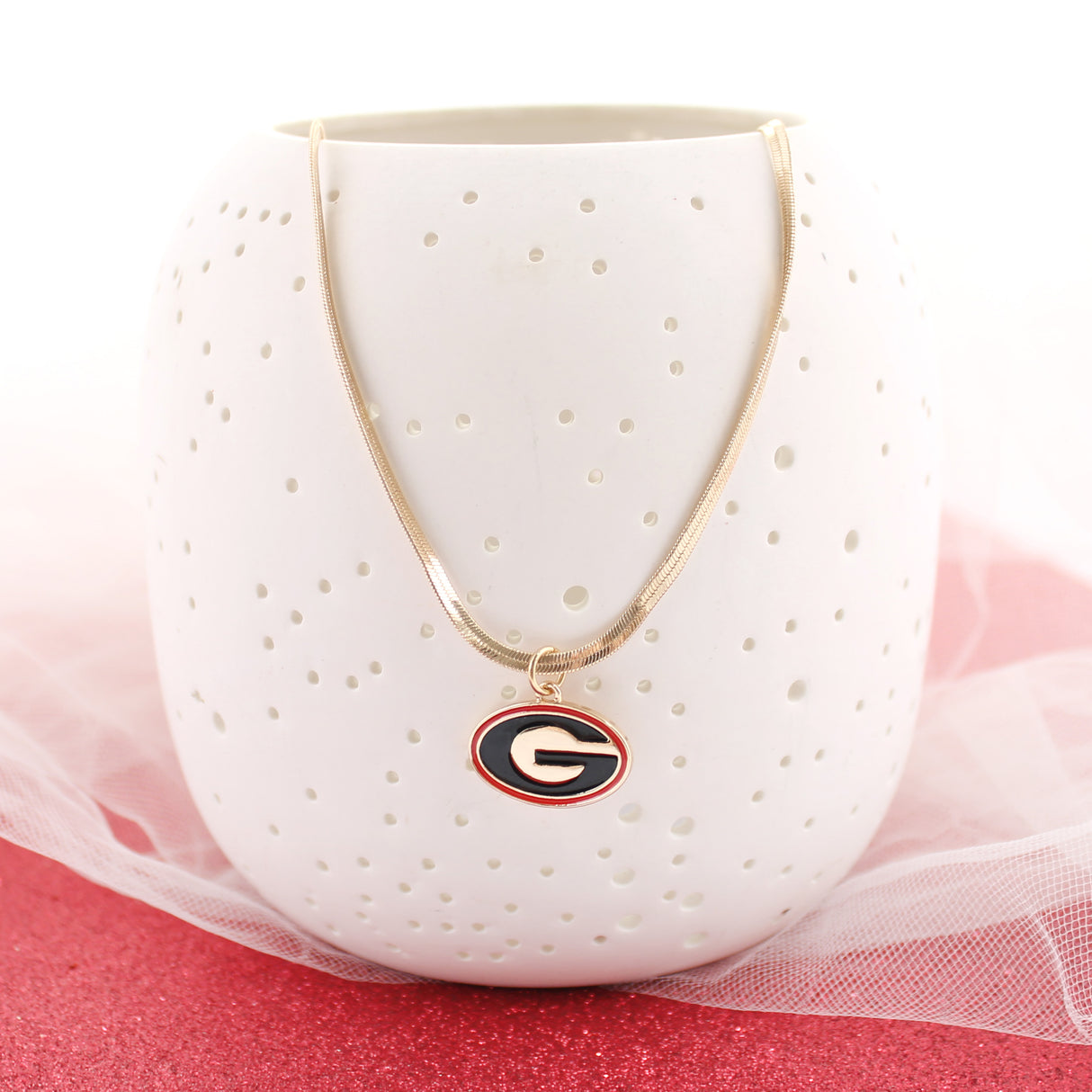 18” Georgia Gold & Enamel Logo Necklace