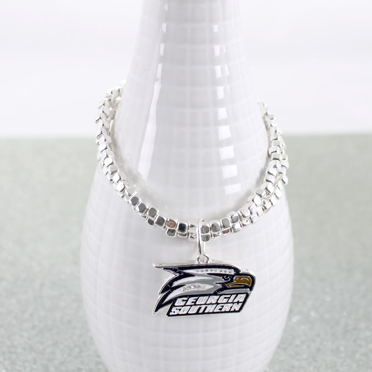 Georgia Southern Crystal Logo Stretch Bracelet