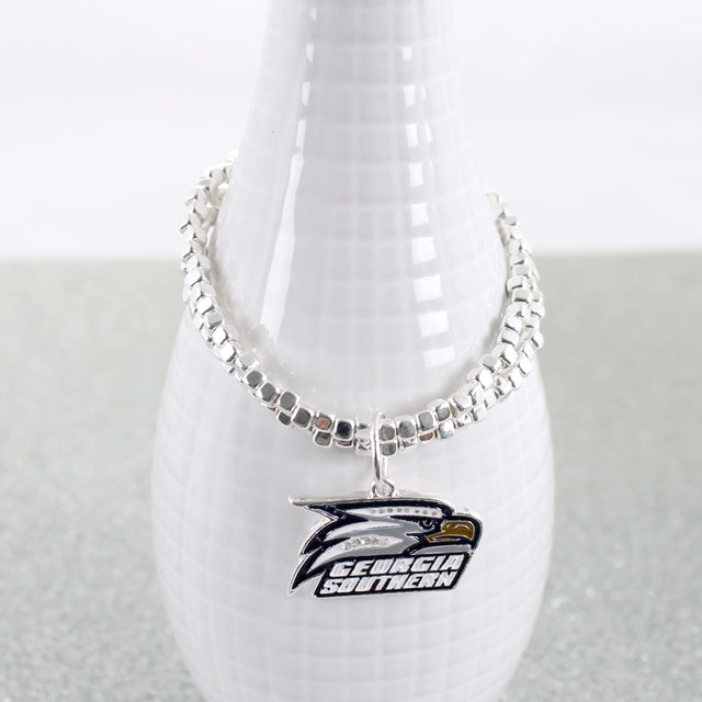 Georgia Southern Crystal Logo Stretch Bracelet