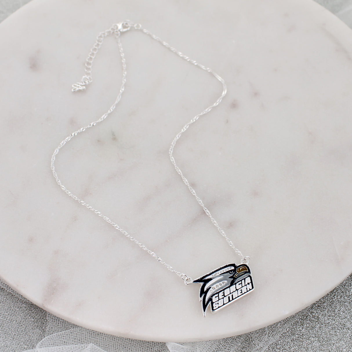 Georgia Southern Crystal Logo Necklace