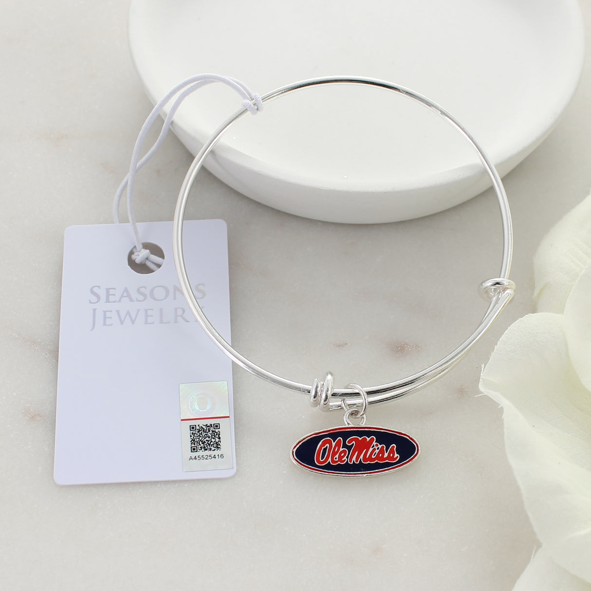 Mississippi Enamel Logo Wire Bracelet
