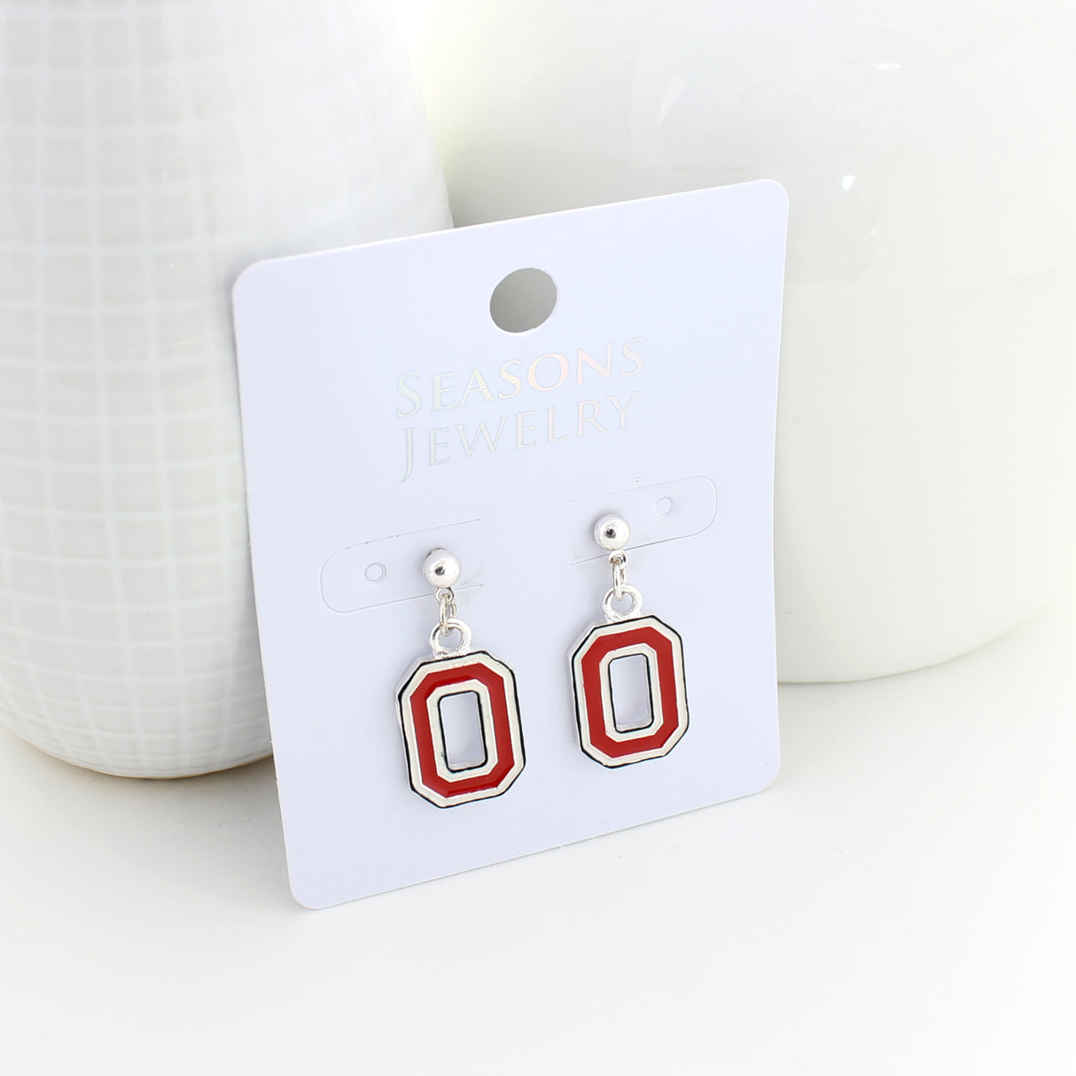 Ohio State Enamel Logo Earrings