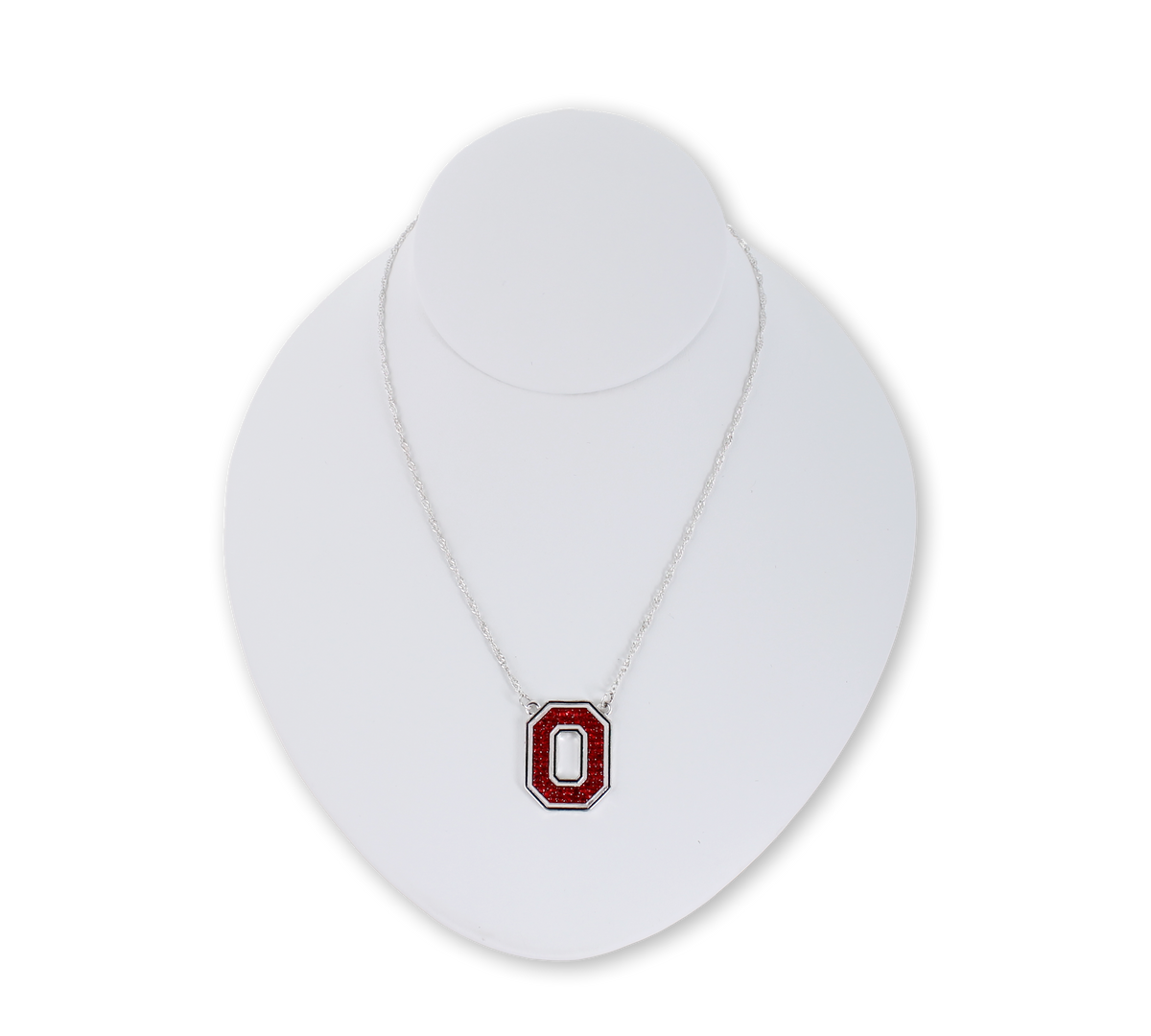 Ohio State Crystal Logo Necklace