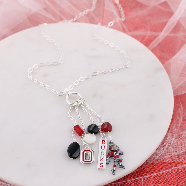 30” Ohio State Cluster Necklace