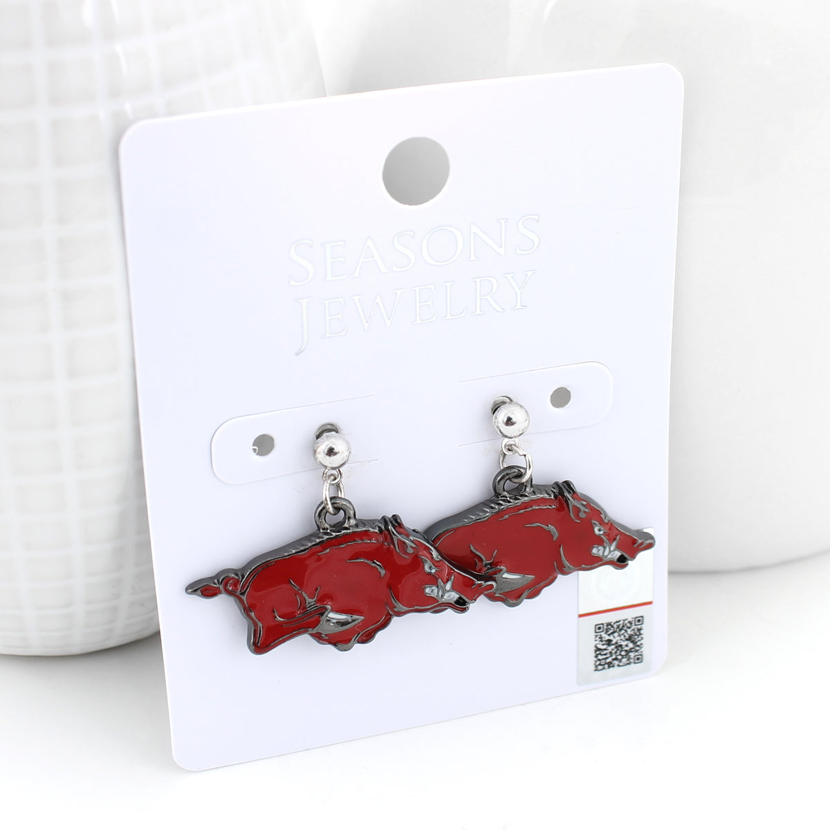 Arkansas Enamel Logo Earrings
