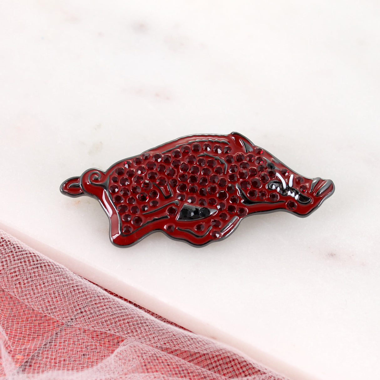 Arkansas Crystal Logo Pin