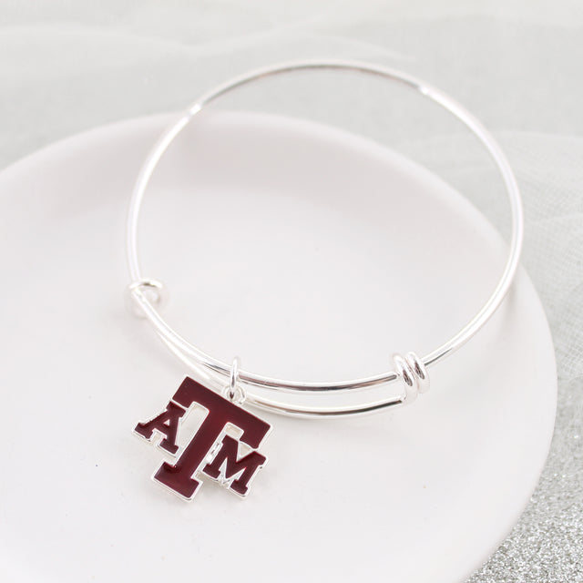 Texas A&M Enamel Logo Wire Bracelet