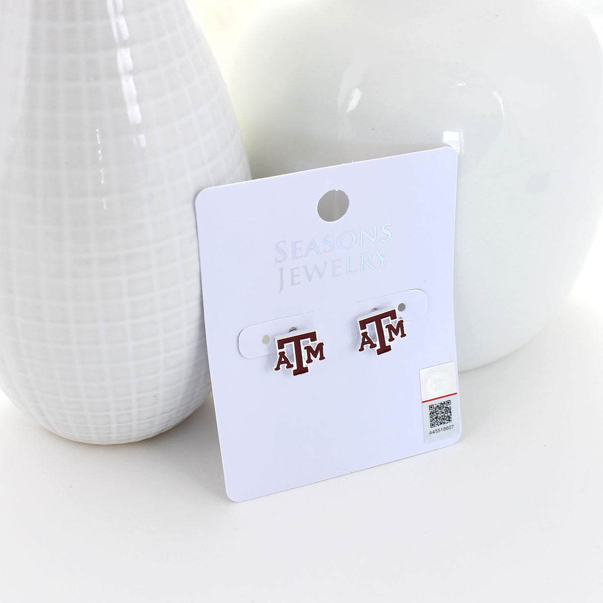 Texas A&M Enamel Logo Stud Earrings