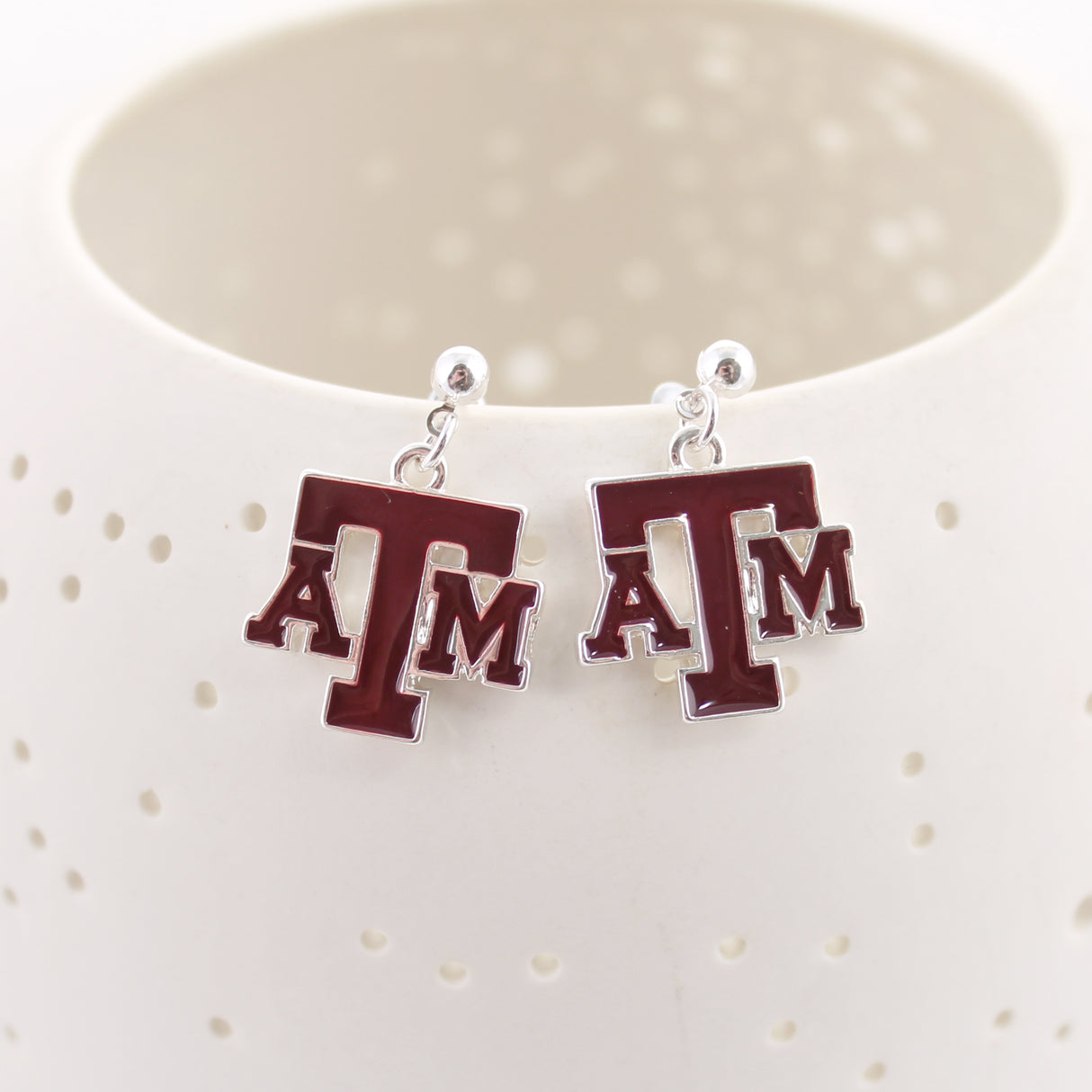 Texas A&M Enamel Logo Earrings