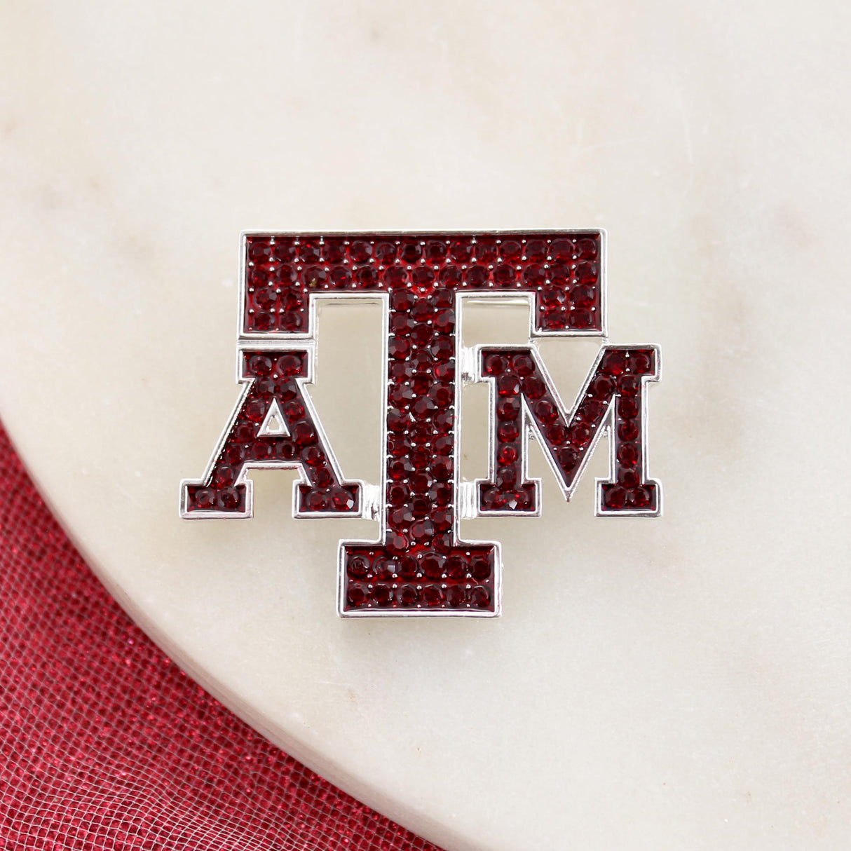 Texas A&M Crystal Logo Pin