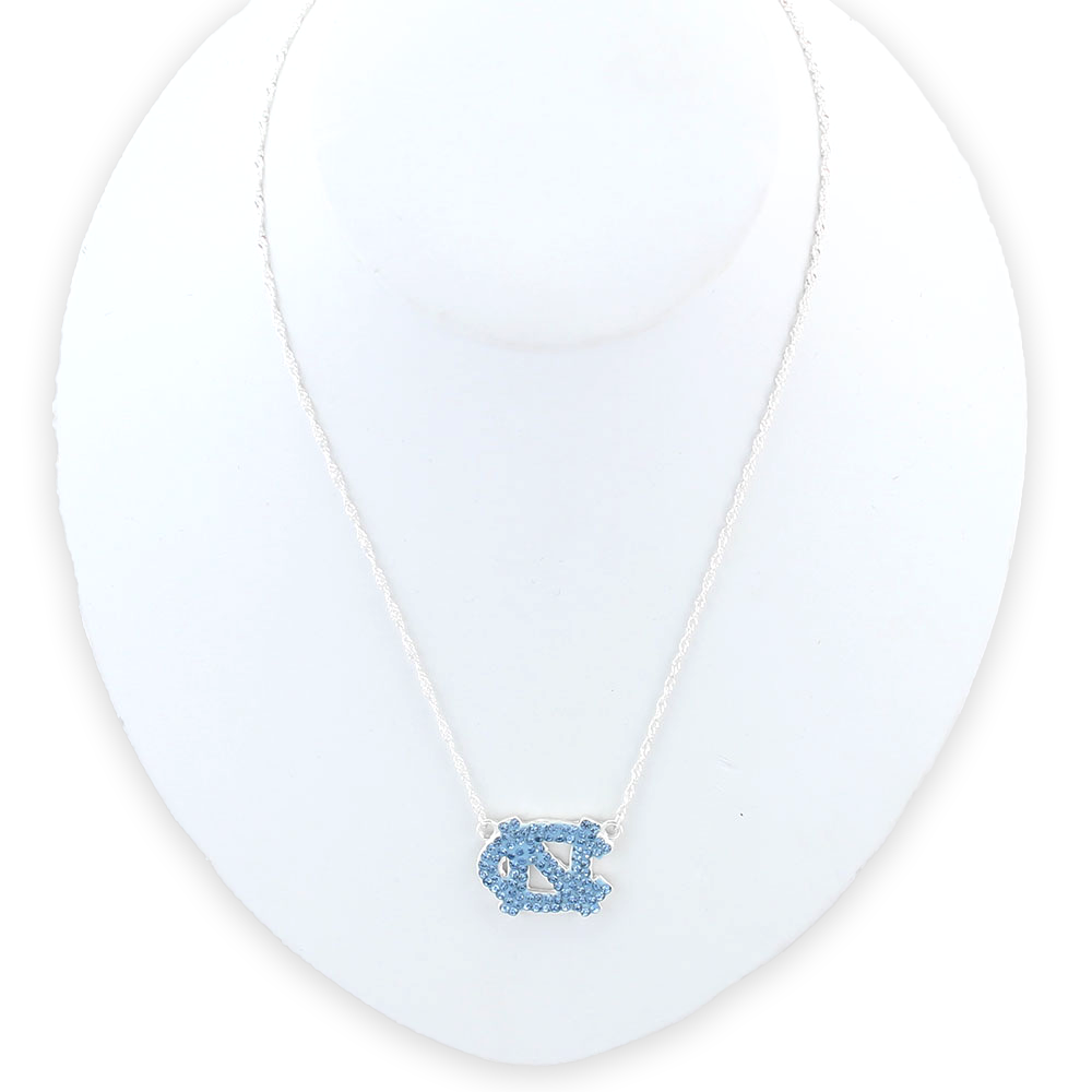 North Carolina Crystal Logo Necklace