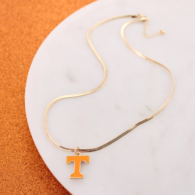 18” Tennessee Gold & Enamel Logo Necklace