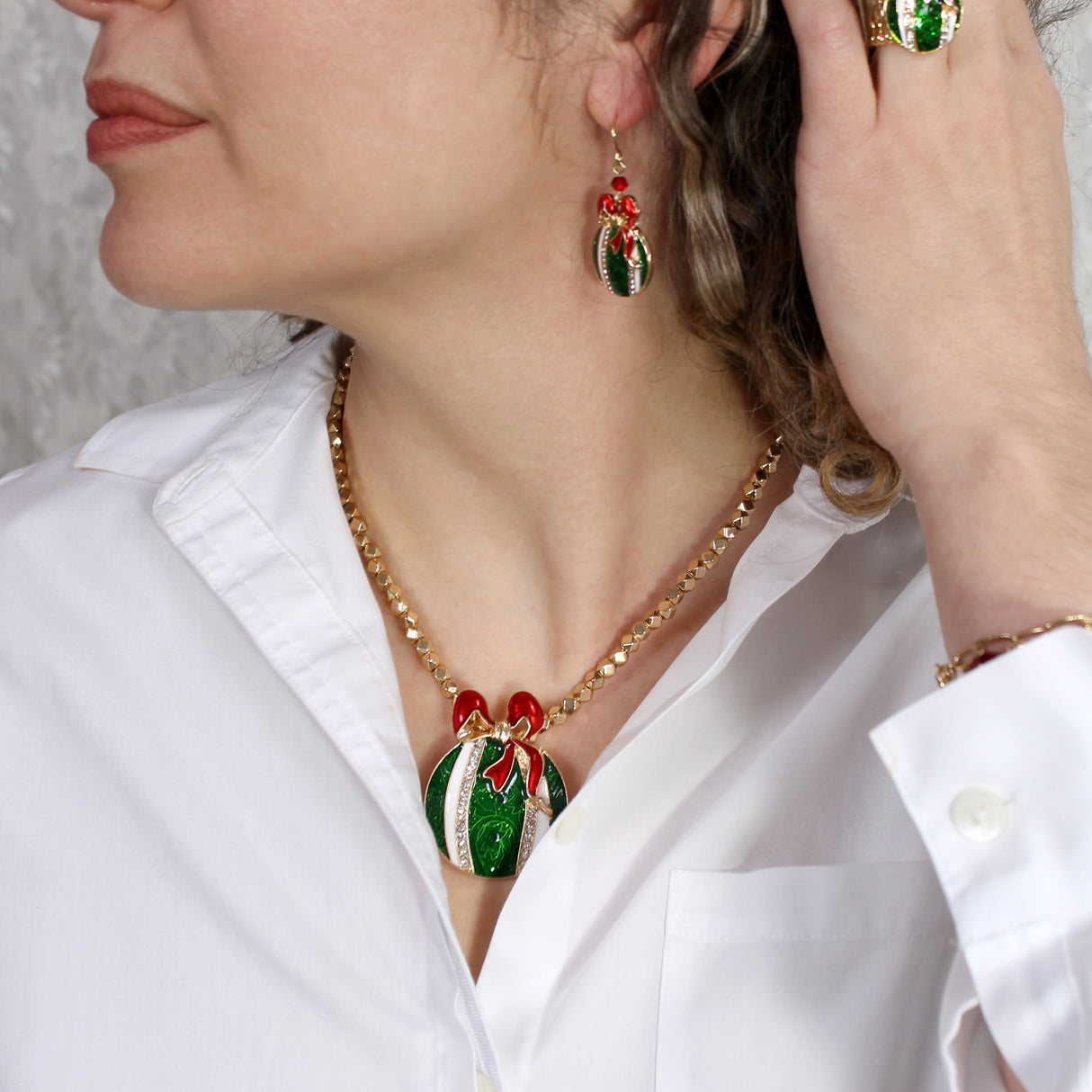 Vintage Crystal Ornament Earrings