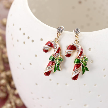 Vintage Candy Cane Earrings