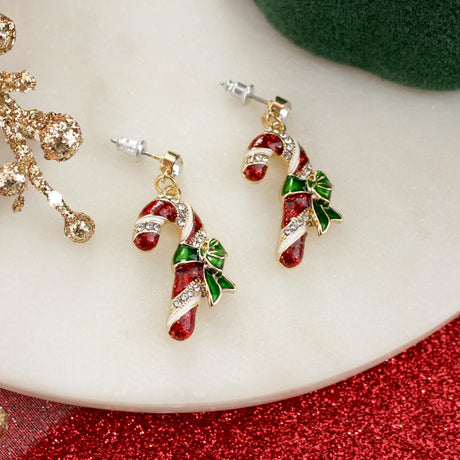 Vintage Candy Cane Earrings