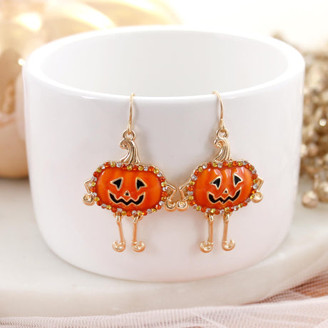 Dangle Leg Crystal Jack Earrings