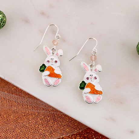 Easter Bunny w/Carrot Earrings