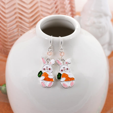 Easter Bunny w/Carrot Earrings
