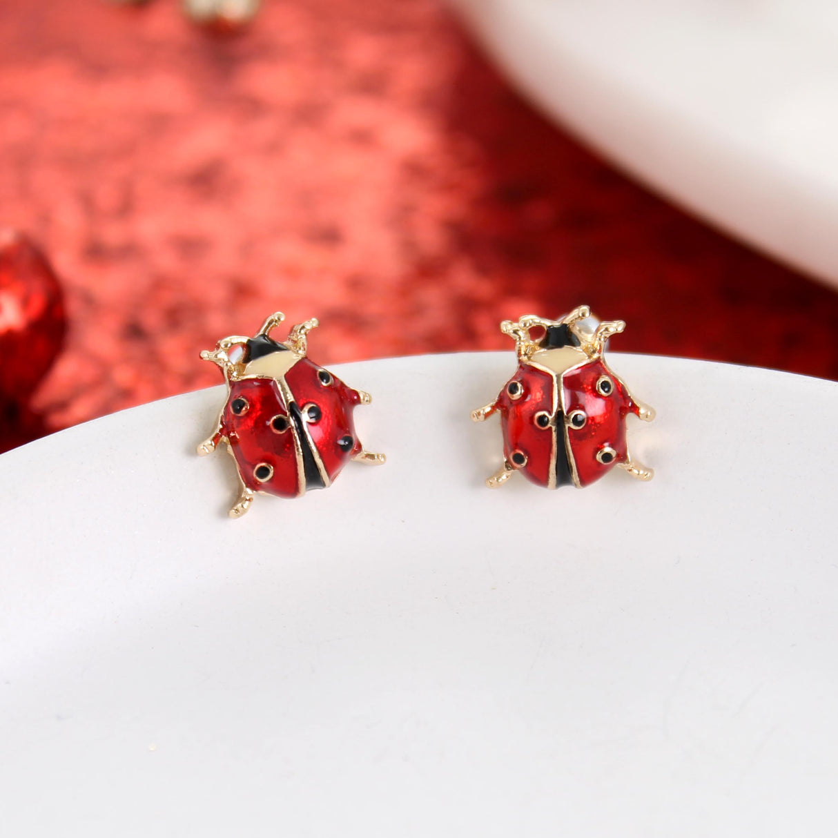 Ladybug Stud Earrings