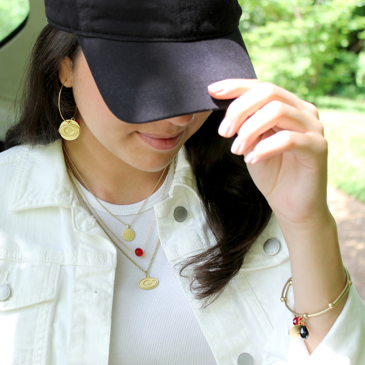 Georgia Matte Gold Logo Bracelet