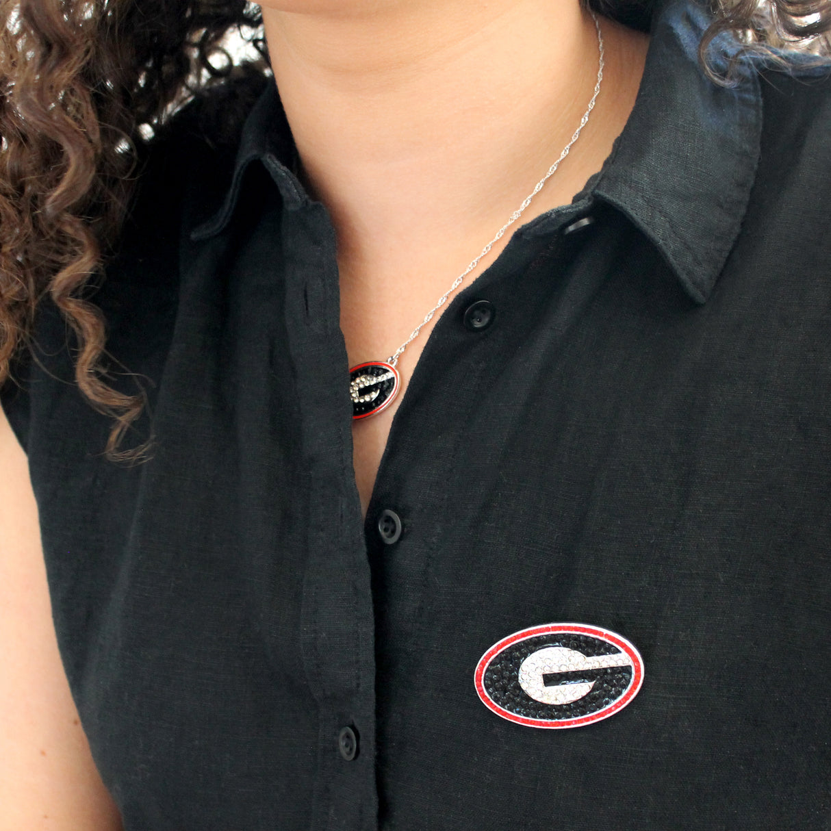 Georgia Crystal Logo Pin