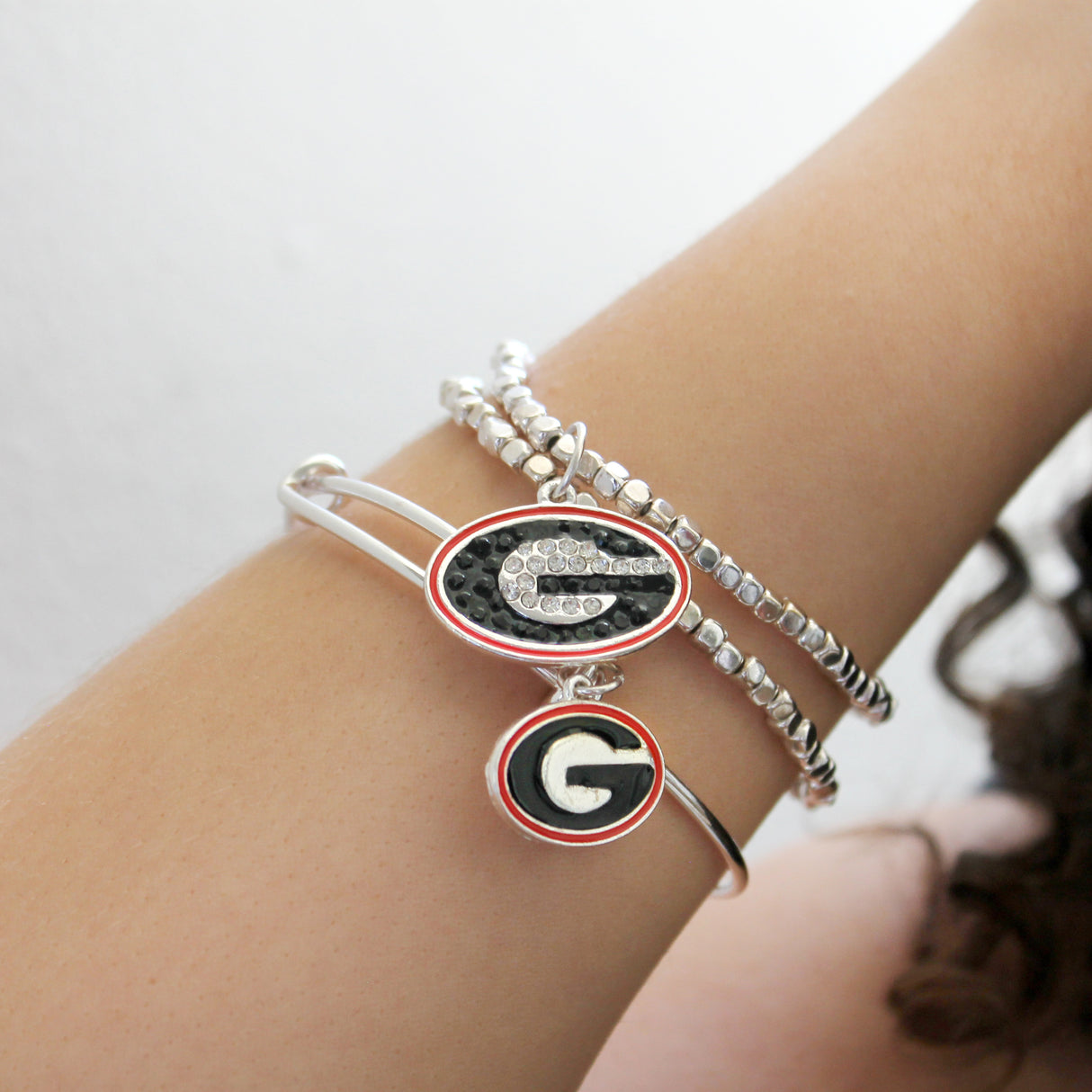 Georgia Enamel Logo Wire Bracelet