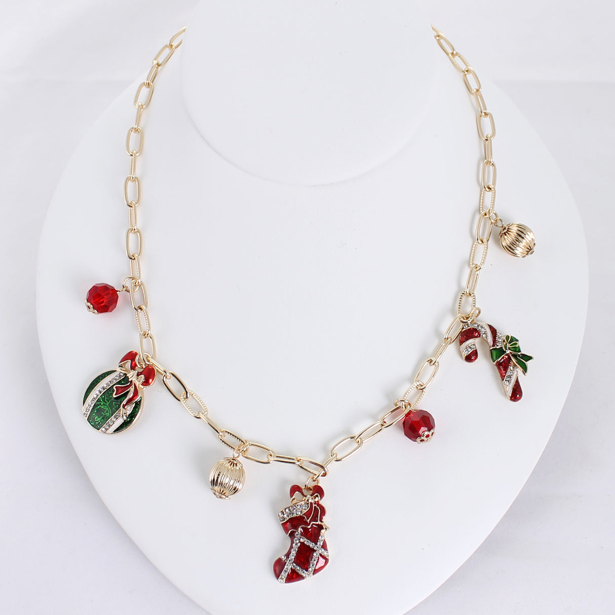Vintage Christmas Charm Necklace