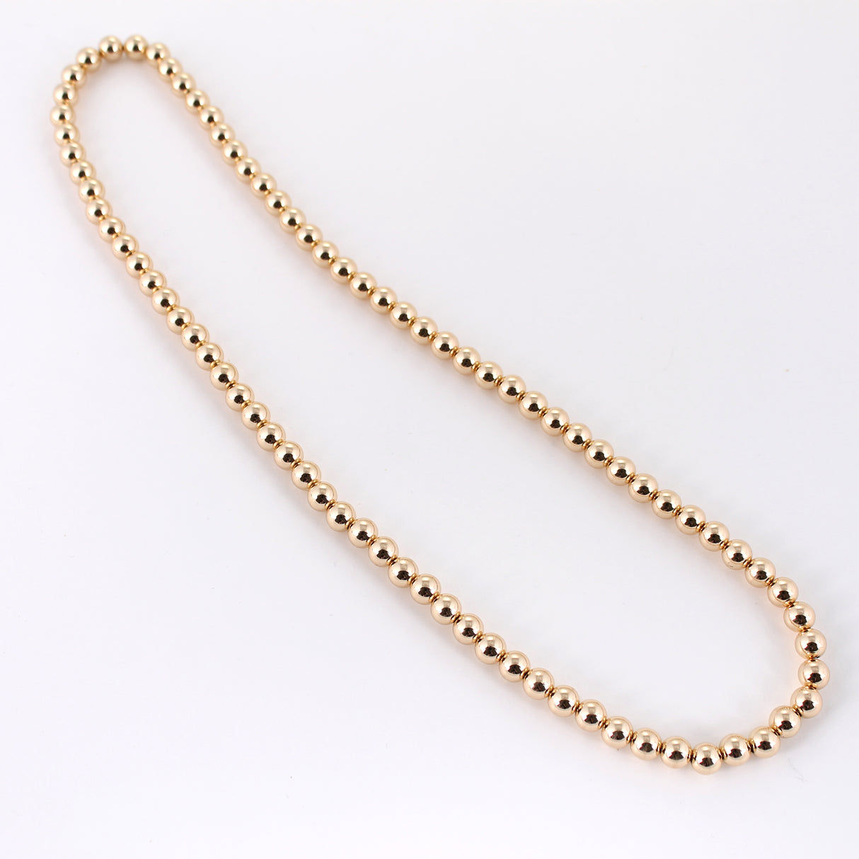 24" Gold Bead Stretch Necklace
