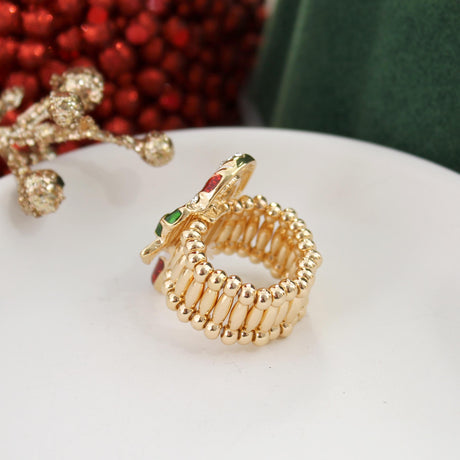 Vintage Candy Cane Stretch Ring