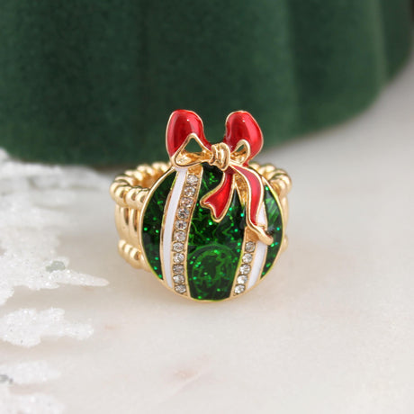 Vintage Crystal Ornament Stretch Ring