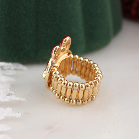 Vintage Crystal Ornament Stretch Ring