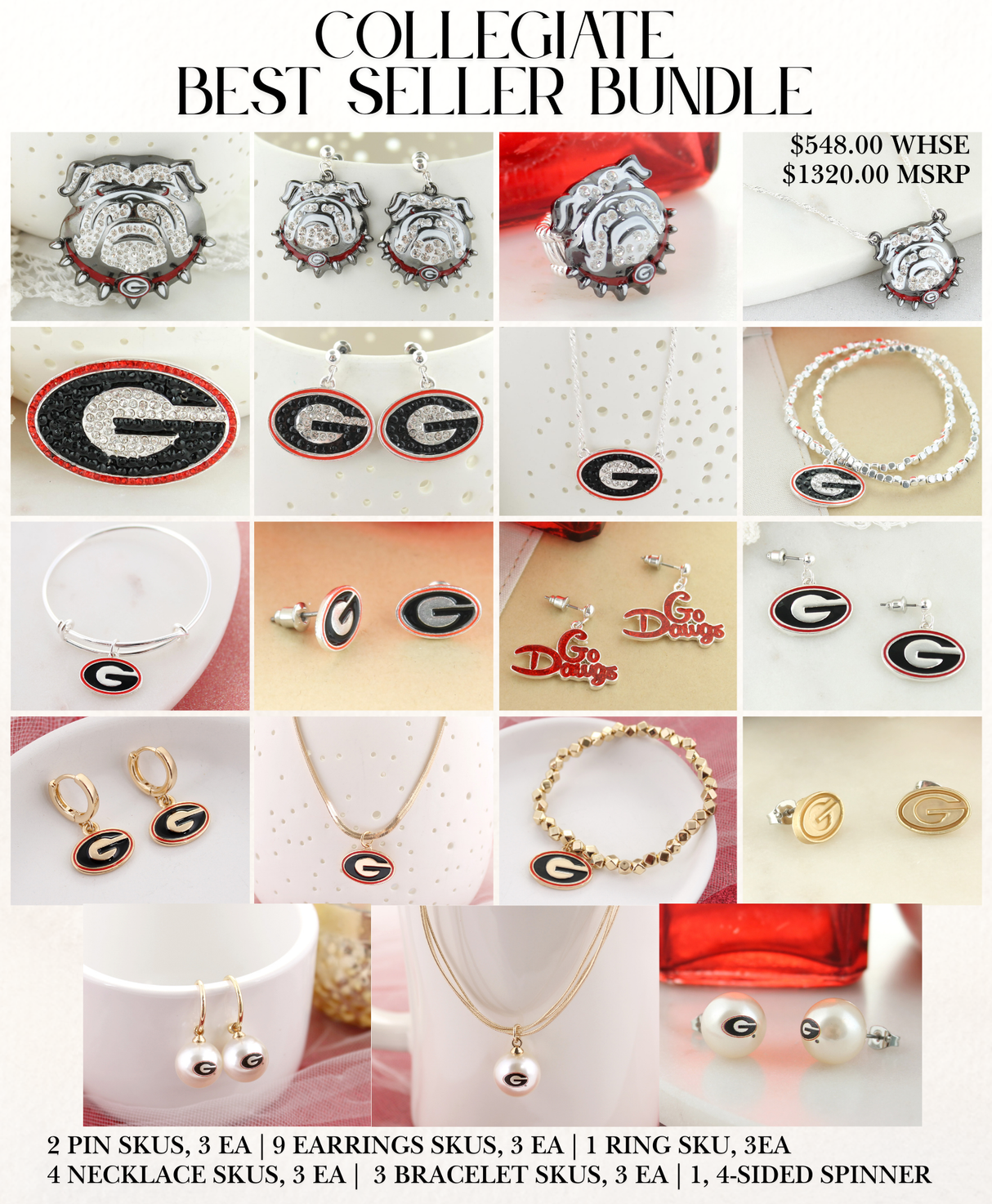 University of Georgia jewelry bundle