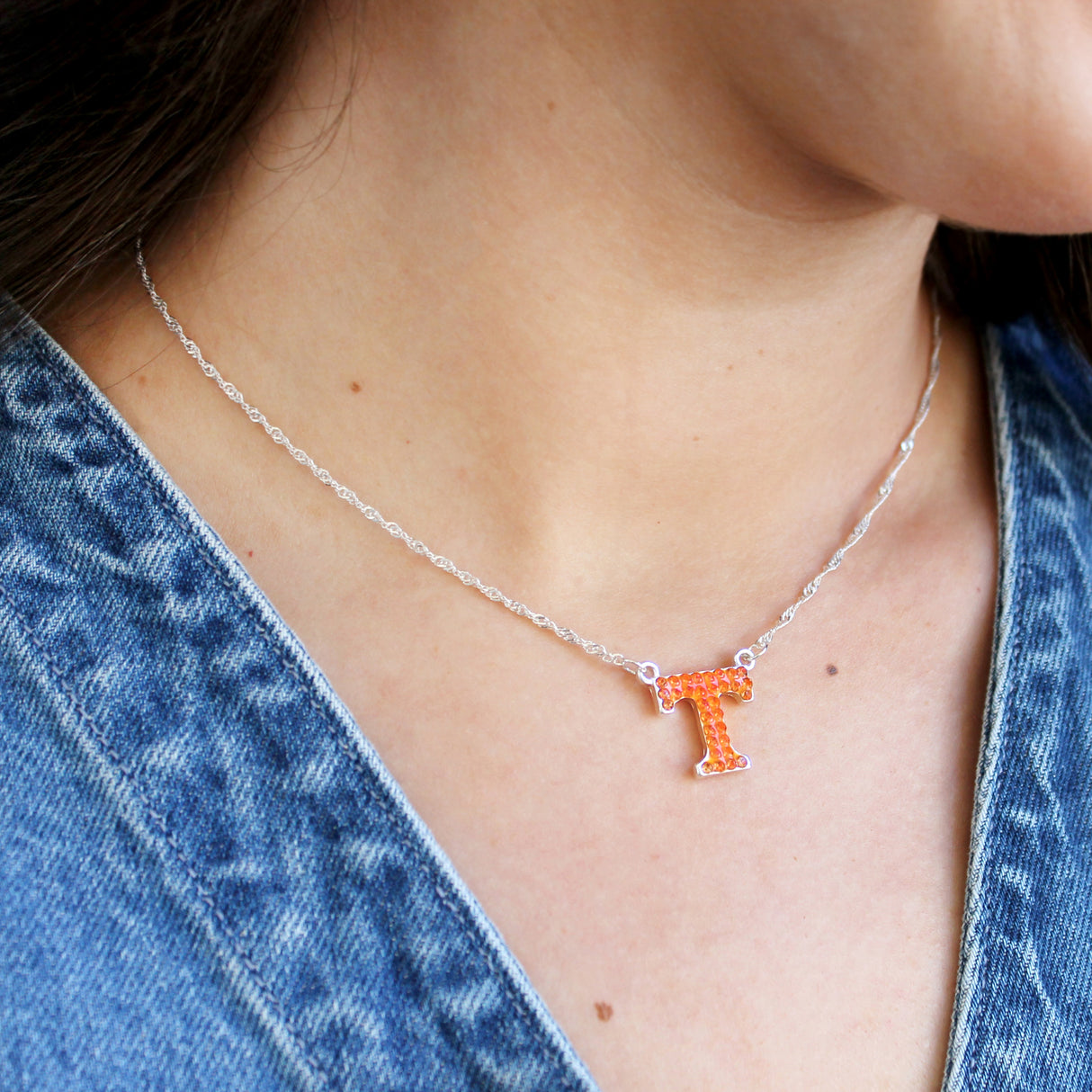 Tennessee Crystal Logo Necklace