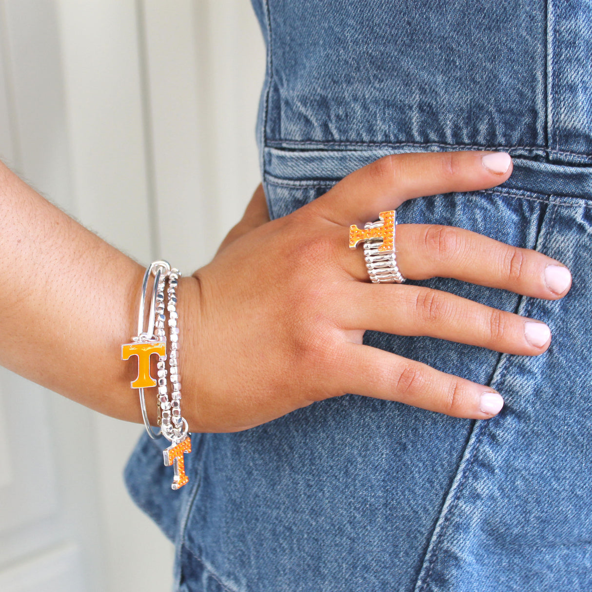 Tennessee Crystal Logo Stretch Bracelet