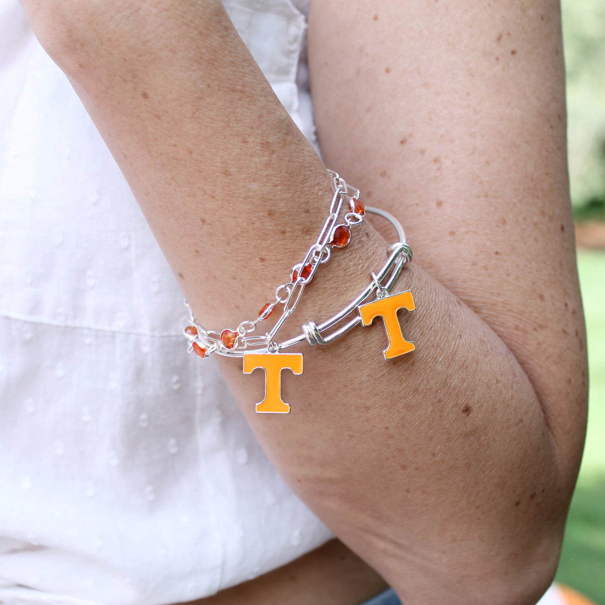 Tennessee Paperclip Chain & Enamel Logo Bracelet